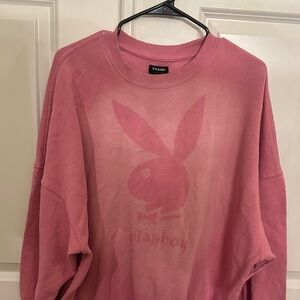 PLAYBOY Dusty Rose Crewneck